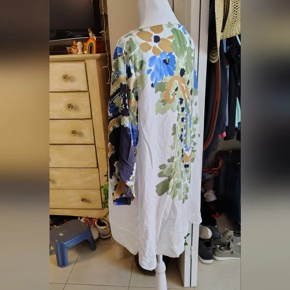 Soft Surroundings Floral V-Neck Women's Tunic Boho Size 2XL - Picture 5 of 8